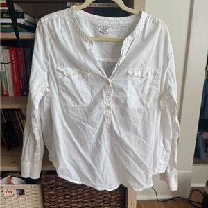 White Button-Up Long Sleeve Shirt